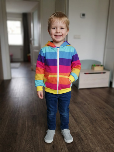 Farbenfrohe sweat shirt jacke - farbenfrohe,